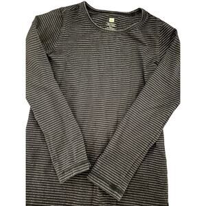 Tea Collection Black Silver Stripe Shirt size 7
